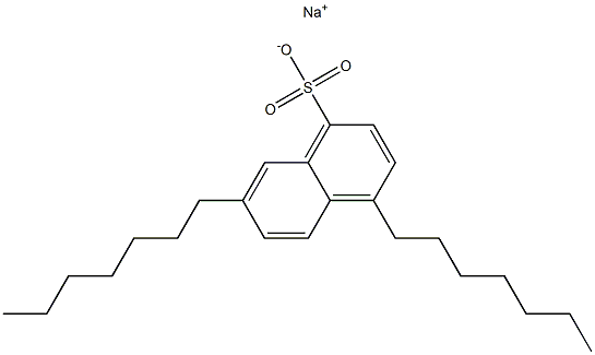 4,7-Diheptyl-1-naphthalenesulfonic acid sodium salt Struktur