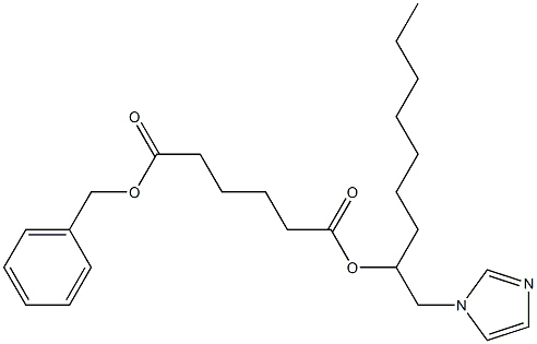 Adipic acid 1-benzyl 6-[1-(1H-imidazol-1-ylmethyl)octyl] ester Struktur