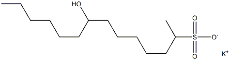 8-Hydroxytetradecane-2-sulfonic acid potassium salt Struktur