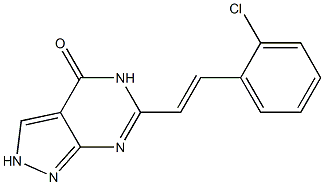 6-(o-Chlorostyryl)-2H-pyrazolo[3,4-d]pyrimidin-4(5H)-one Struktur