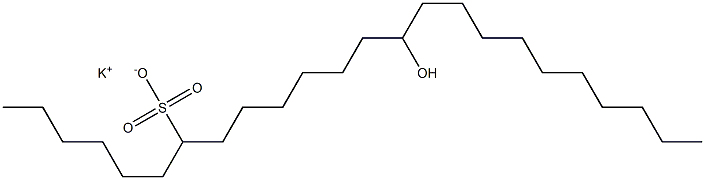 14-Hydroxytetracosane-7-sulfonic acid potassium salt Struktur