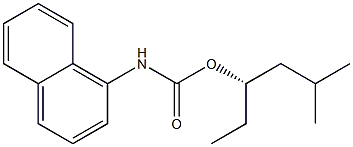 [S,(+)]-5-Methyl-3-hexanol N-(1-naphtyl)carbamate Struktur