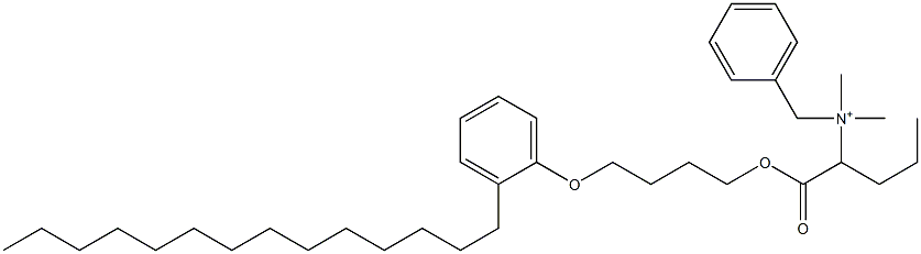 N,N-Dimethyl-N-benzyl-N-[1-[[4-(2-tetradecylphenyloxy)butyl]oxycarbonyl]butyl]aminium Struktur