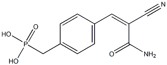 [4-(2-Carbamoyl-2-cyanoethenyl)phenyl]methylphosphonic acid Struktur