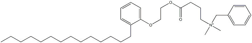 N,N-Dimethyl-N-benzyl-N-[3-[[2-(2-tetradecylphenyloxy)ethyl]oxycarbonyl]propyl]aminium Struktur