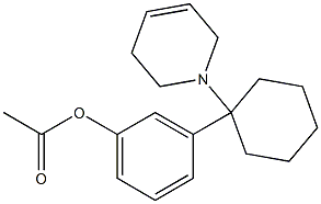 3-[1-[(1,2,3,6-Tetrahydropyridin)-1-yl]cyclohexyl]phenol acetate Struktur