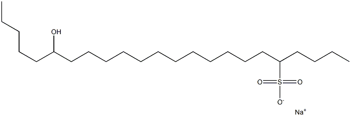 18-Hydroxytricosane-5-sulfonic acid sodium salt Struktur