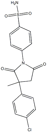 2-(4-Chlorophenyl)-2-methyl-N-(4-sulfamoylphenyl)succinimide Struktur