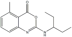 2-(1-Ethylpropyl)amino-5-methyl-4H-3,1-benzoxazin-4-one Struktur