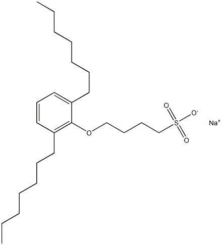 4-(2,6-Diheptylphenoxy)butane-1-sulfonic acid sodium salt Struktur