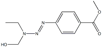 4-(3-Ethyl-3-hydroxymethyltriazen-1-yl)benzoic acid methyl ester Struktur