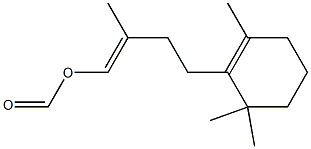 4-(2,6,6-Trimethyl-1-cyclohexenyl)-2-methyl-1-formyloxy-1-butene Struktur