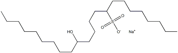 14-Hydroxytricosane-9-sulfonic acid sodium salt Struktur