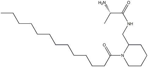 (2S)-2-Amino-N-[(1-tridecanoyl-2-piperidinyl)methyl]propanamide Struktur