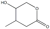 5-Hydroxy-4-methyltetrahydro-2H-pyran-2-one Struktur