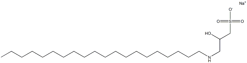 2-Hydroxy-3-icosylamino-1-propanesulfonic acid sodium salt Struktur