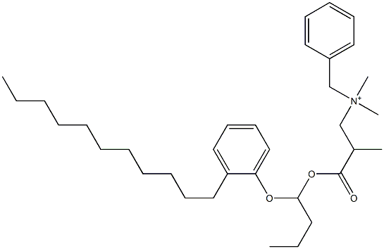 N,N-Dimethyl-N-benzyl-N-[2-[[1-(2-undecylphenyloxy)butyl]oxycarbonyl]propyl]aminium Struktur