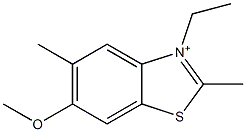 3-Ethyl-6-methoxy-2,5-dimethylbenzothiazolium Struktur