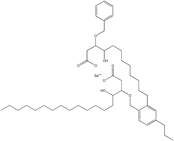 Bis(3-benzyloxy-4-hydroxystearic acid)barium salt Struktur