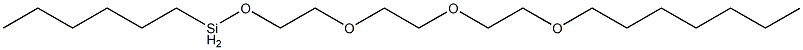 Hexyl[2-[2-[2-(heptyloxy)ethoxy]ethoxy]ethoxy]silane Struktur