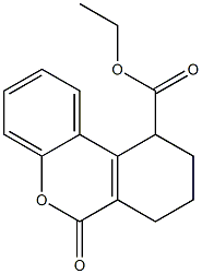 7,8,9,10-Tetrahydro-6-oxo-6H-dibenzo[b,d]pyran-10-carboxylic acid ethyl ester Struktur