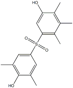 3,4'-Dihydroxy-3',4,5,5',6-pentamethyl[sulfonylbisbenzene] Struktur