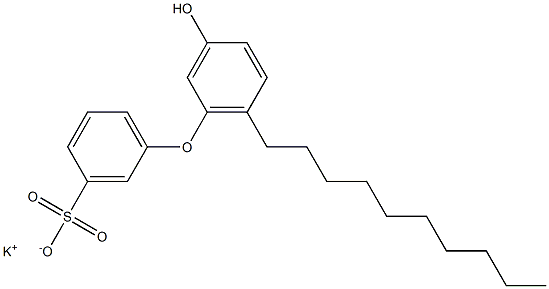 3'-Hydroxy-6'-decyl[oxybisbenzene]-3-sulfonic acid potassium salt Struktur