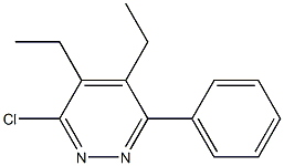 3-Chloro-6-phenyl-4,5-diethylpyridazine Struktur