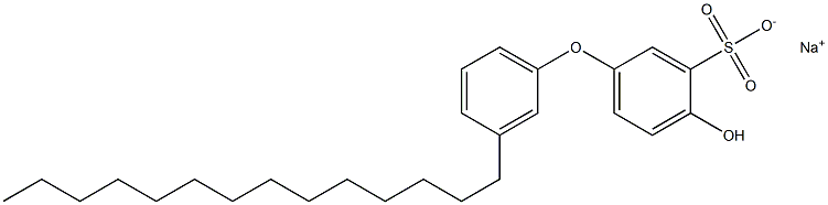 4-Hydroxy-3'-tetradecyl[oxybisbenzene]-3-sulfonic acid sodium salt Struktur