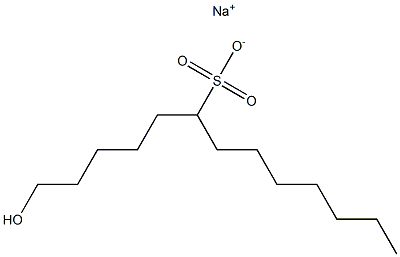 1-Hydroxytridecane-6-sulfonic acid sodium salt Struktur