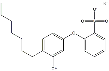 3'-Hydroxy-4'-heptyl[oxybisbenzene]-2-sulfonic acid potassium salt Struktur