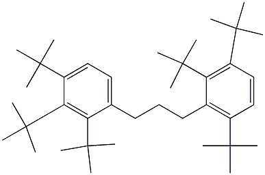 1-(2,3,4-Tri-tert-butylphenyl)-3-(2,3,6-tri-tert-butylphenyl)propane Struktur