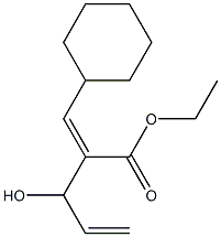 (Z)-2-(1-Hydroxyallyl)-3-cyclohexylpropenoic acid ethyl ester Struktur