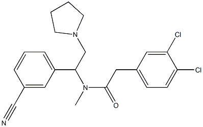 3,4-Dichloro-N-methyl-N-[1-(3-cyanophenyl)-2-(1-pyrrolidinyl)ethyl]benzeneacetamide Struktur