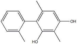 2,5-Dimethyl-4-(2-methylphenyl)benzene-1,3-diol Struktur