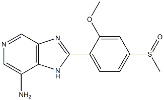 7-Amino-2-(2-methoxy-4-methylsulfinylphenyl)-1H-imidazo[4,5-c]pyridine Struktur