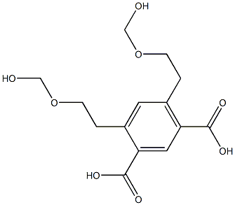 4,6-Bis[2-(hydroxymethoxy)ethyl]isophthalic acid Struktur