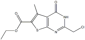 2-(Chloromethyl)-4(3H)-oxo-5-methylthieno[2,3-d]pyrimidine-6-carboxylic acid ethyl ester Struktur