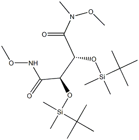 [2R,3R,(+)]-2,3-Bis[(tert-butyldimethylsilyl)oxy]-N,N'-dimethoxy-N'-methylbutanediamide Struktur