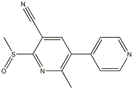 2-(Methylsulfinyl)-5-(4-pyridinyl)-6-methylpyridine-3-carbonitrile Struktur