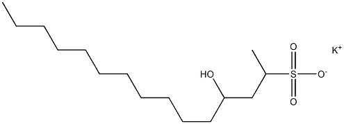 4-Hydroxypentadecane-2-sulfonic acid potassium salt Struktur