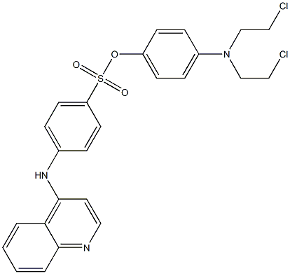 N-[4-[4-[Bis(2-chloroethyl)amino]phenylsulfo]phenyl]-4-quinolinamine Struktur