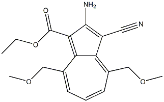 2-Amino-3-cyano-4,8-bis(methoxymethyl)azulene-1-carboxylic acid ethyl ester Struktur