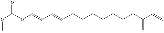 (11E,13E)-14-(Methoxycarbonyloxy)-1,11,13-tetradecatrien-3-one Struktur