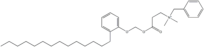 N,N-Dimethyl-N-benzyl-N-[2-[[(2-tetradecylphenyloxy)methyl]oxycarbonyl]ethyl]aminium Struktur