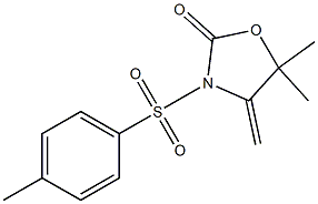 3-Tosyl-4-methylene-5,5-dimethyloxazolidine-2-one Struktur