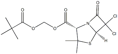 6,6-Dichloropenicillanic acid pivaloyloxymethyl ester Struktur