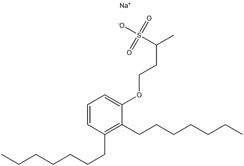 4-(2,3-Diheptylphenoxy)butane-2-sulfonic acid sodium salt Struktur