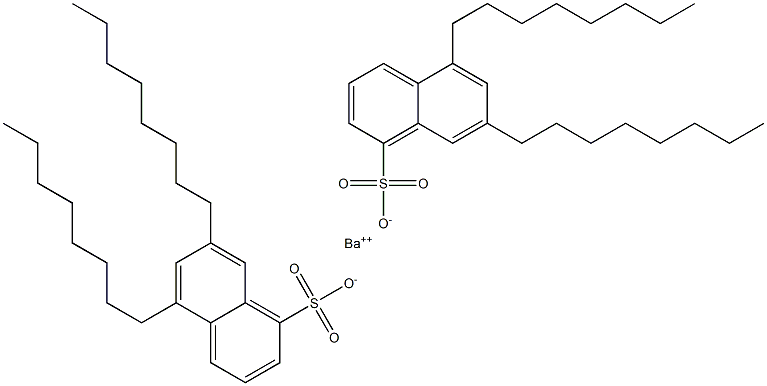 Bis(5,7-dioctyl-1-naphthalenesulfonic acid)barium salt Struktur