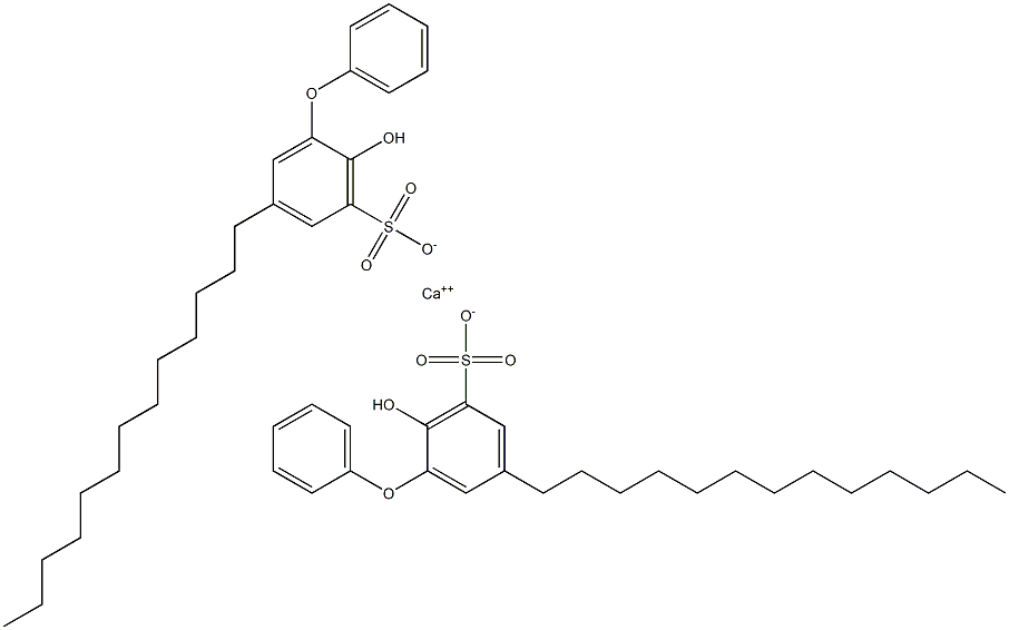 Bis(2-hydroxy-5-tridecyl[oxybisbenzene]-3-sulfonic acid)calcium salt Struktur